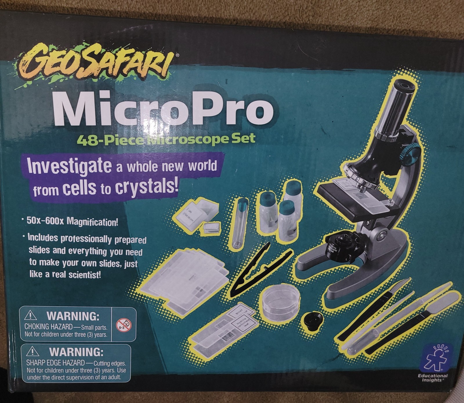 Kids GeoSafari MicroPro Microscope With Light Mirror Set