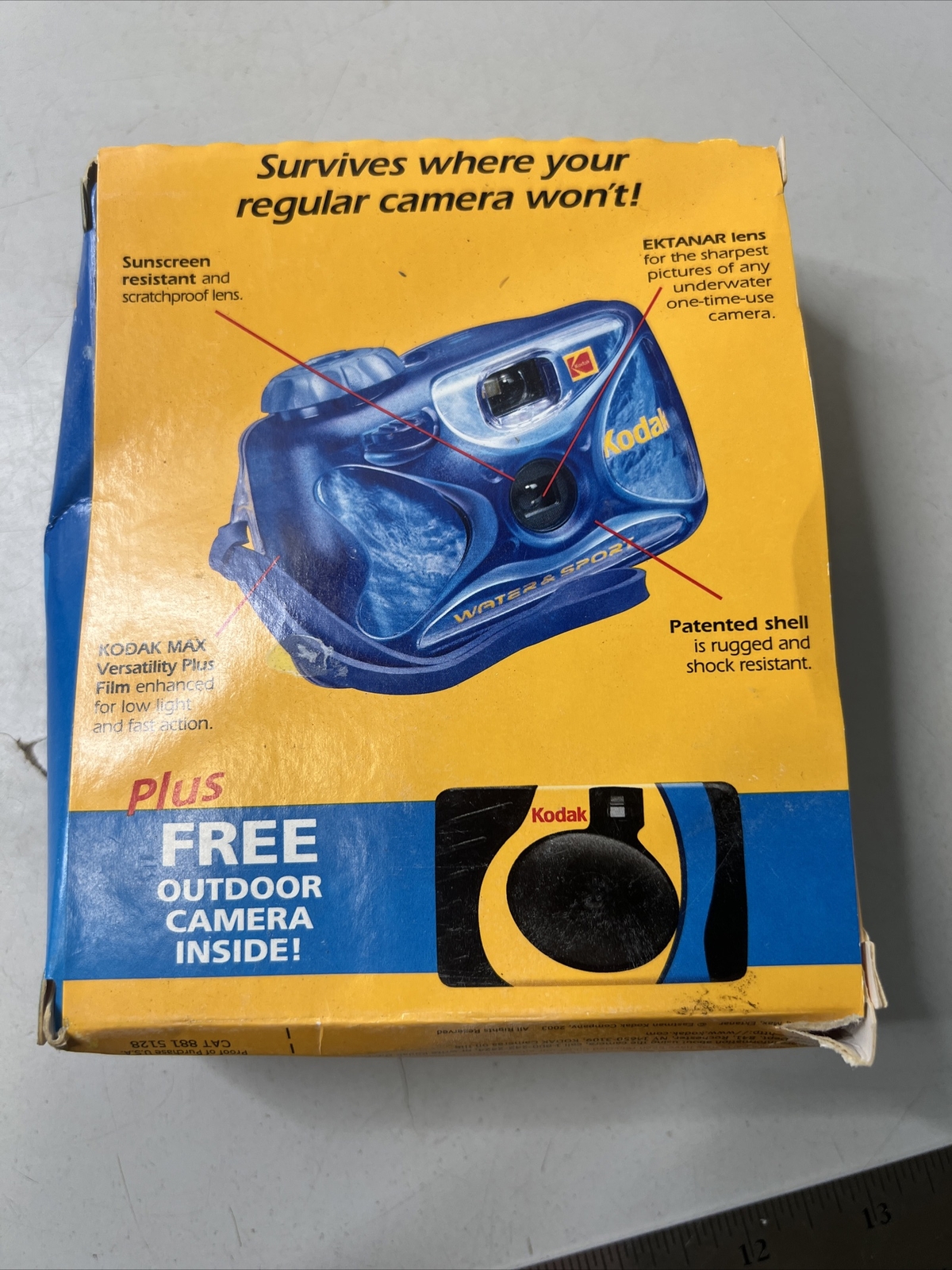 Kodak Sport Waterproof CAMERA, 27 exp open box sealed package