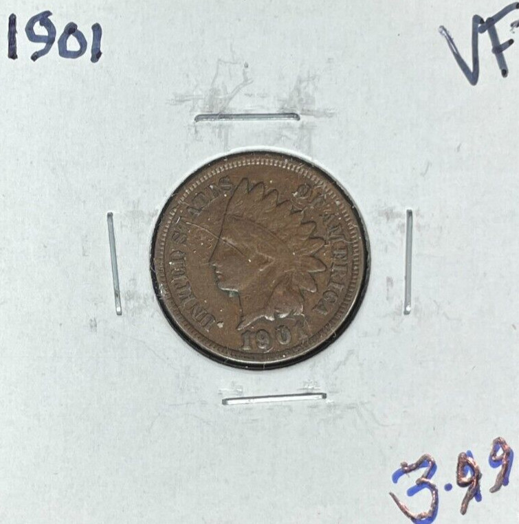 1901 INDIAN HEAD CENT ~ VF+ ~NICE COIN~