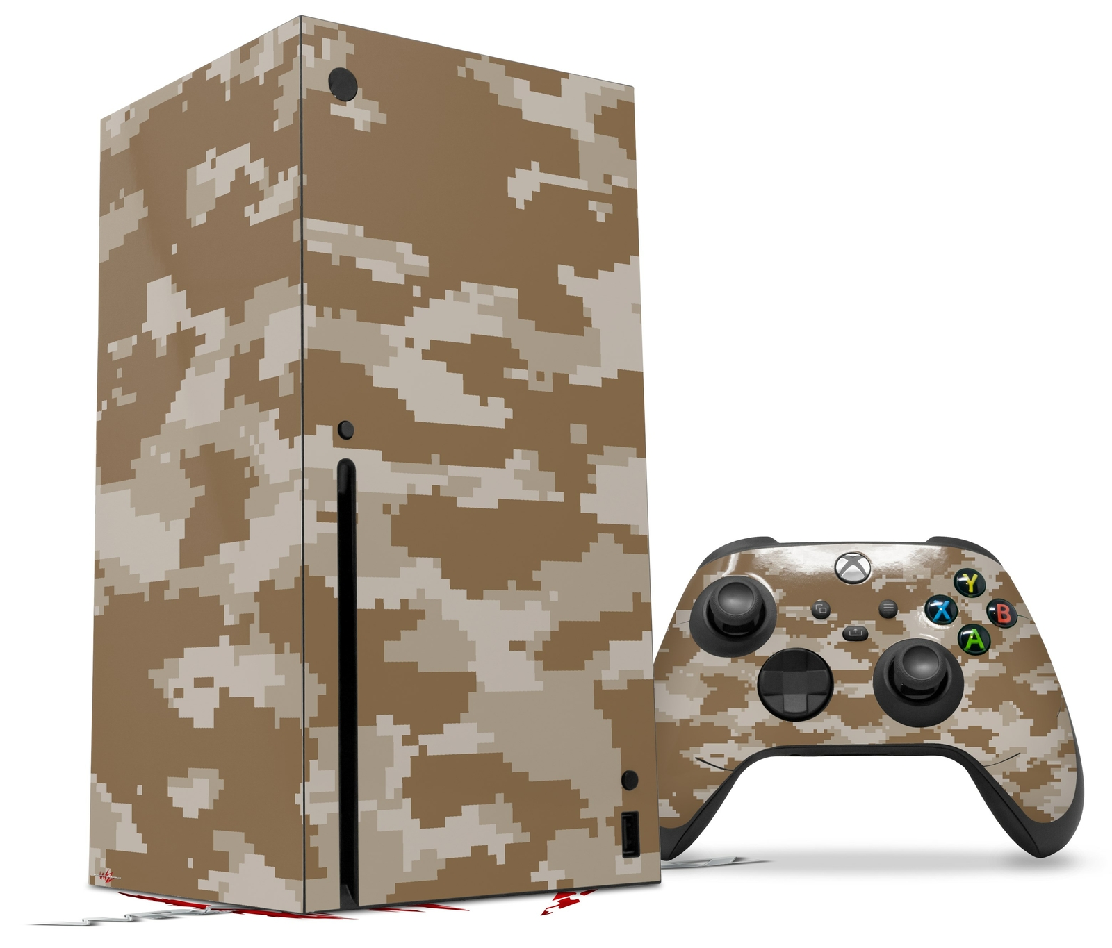 Skin Set for XBOX Series X WraptorCamo Digital Camo Desert
