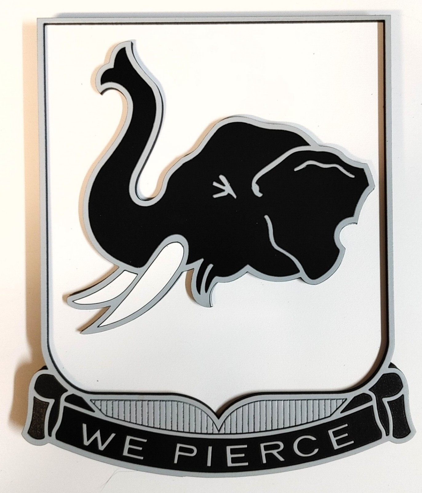 8" US Army 64th Armor Regiment Insignia DUI Plaque "We Pierce"