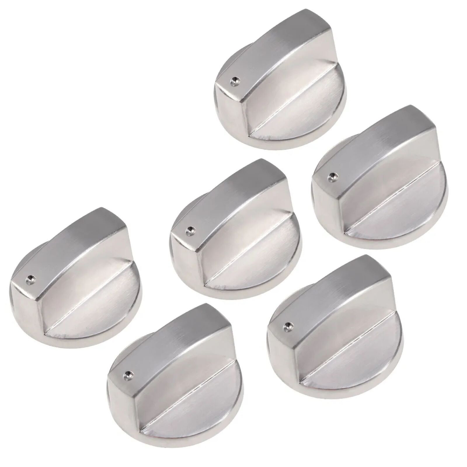 New 6pcs Universal Gas Stove Knobs Cooker Oven Kitchen Control Metal Replace