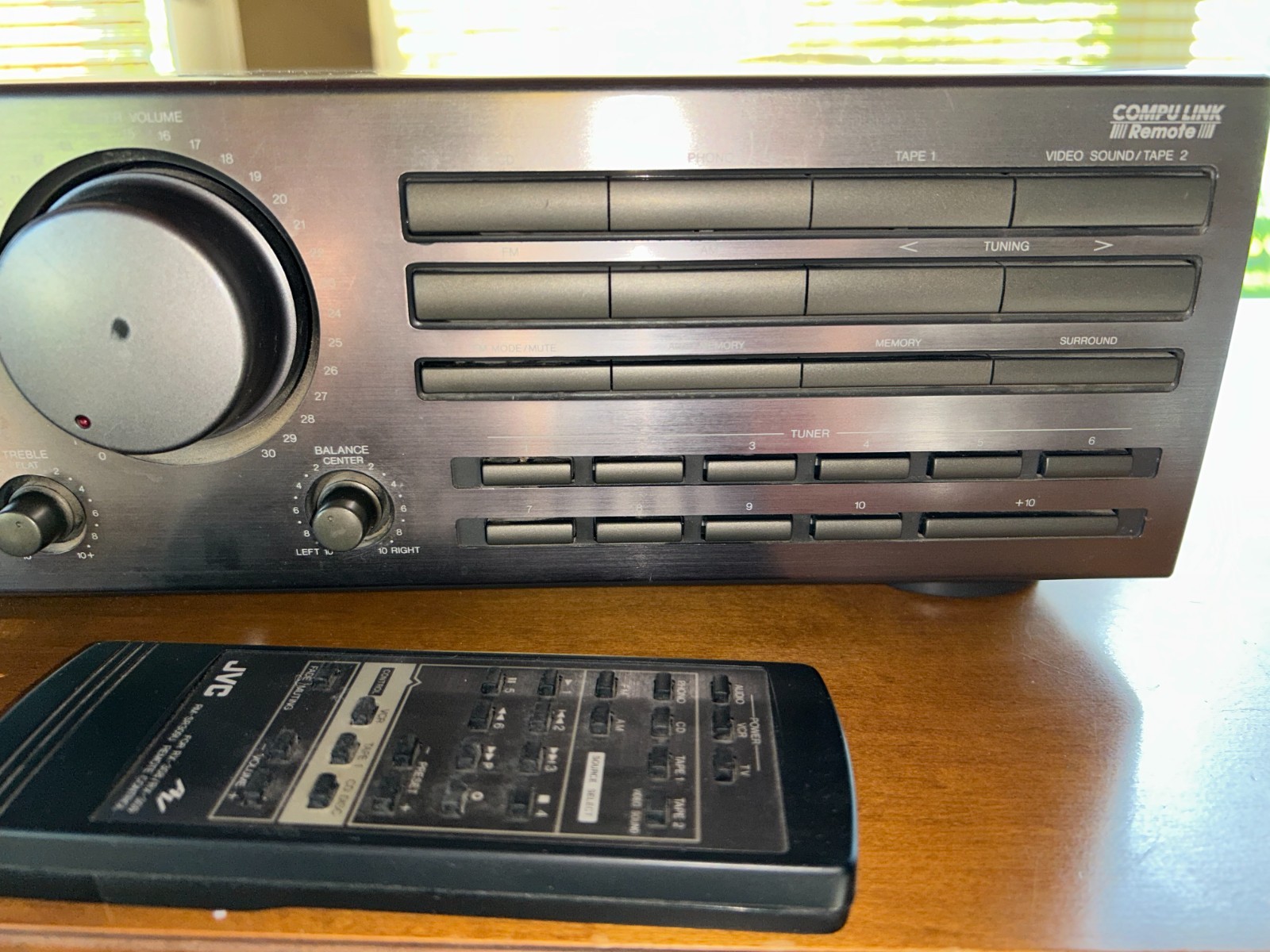 JVC RX-309 AM/FM Digital Stereo Receiver Remote Phono Inputs Bundle