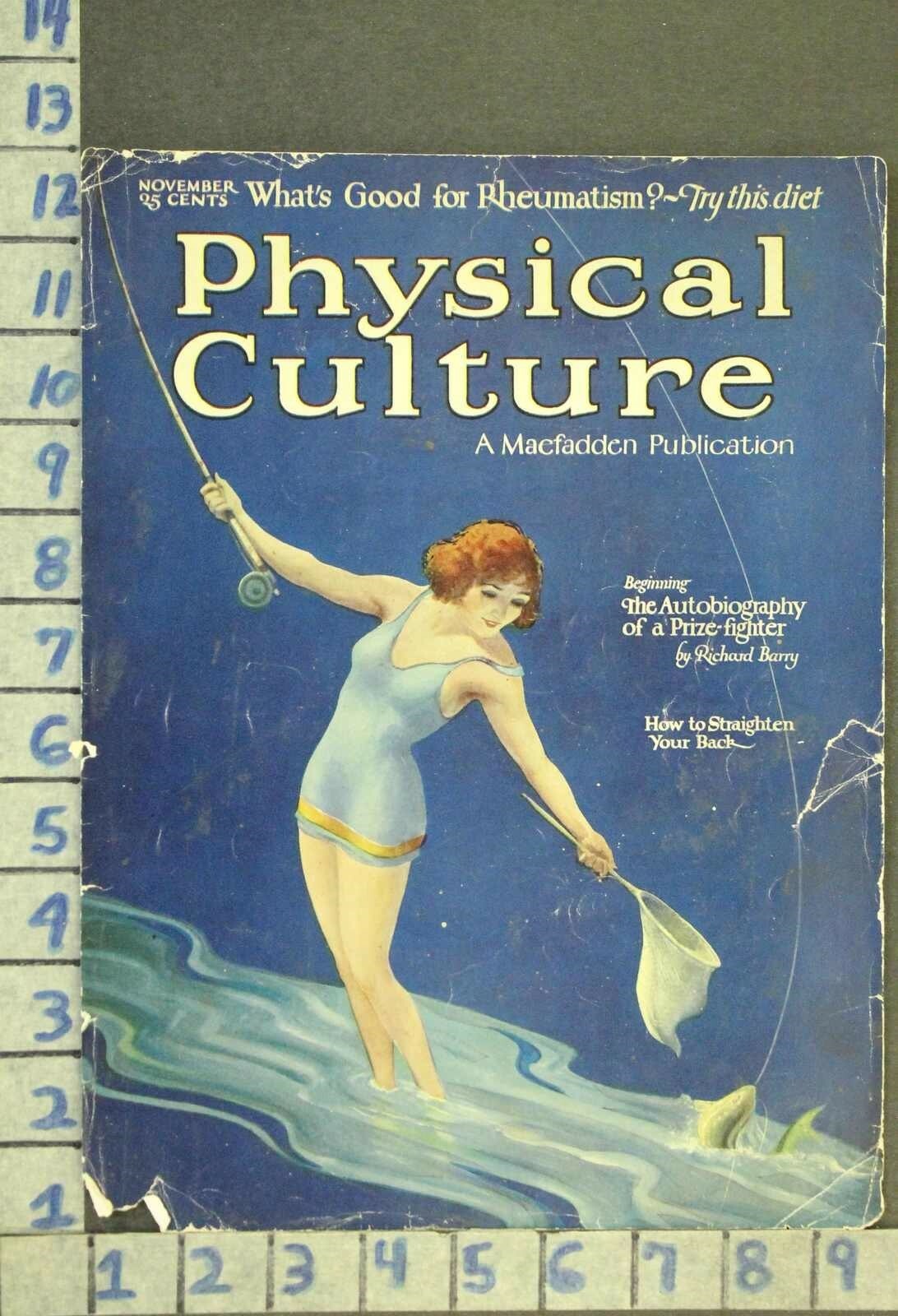 1922 SPORT WOMAN FISH ANGLER SWIMSUIT FASHION MEDICAL ELECTROTHERAPY COV RP52