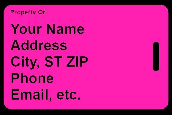 Hi-Viz Pink POC Bag Tag