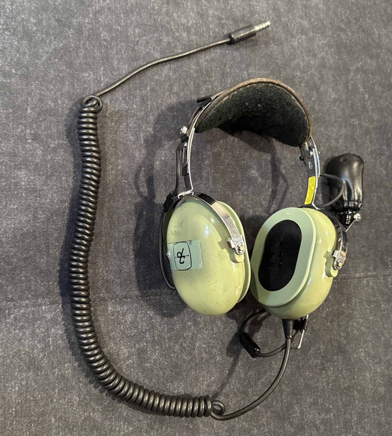David Clark H10-60 Aviation Headset w Mic Microphone & Cord! ~ Fast Shipping!