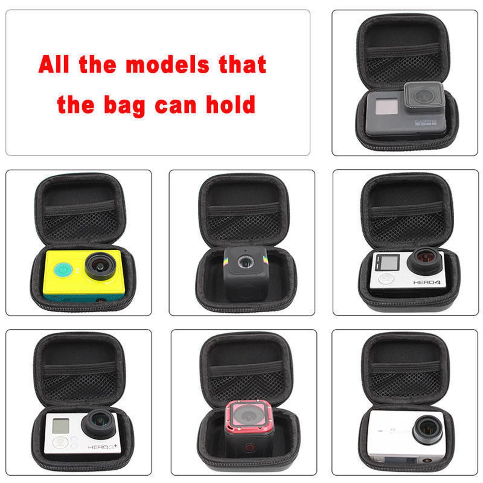 Black Mini Storage Carry Pouch Case Bag Box Accessory For Gopro Hero 6/5/4/3+