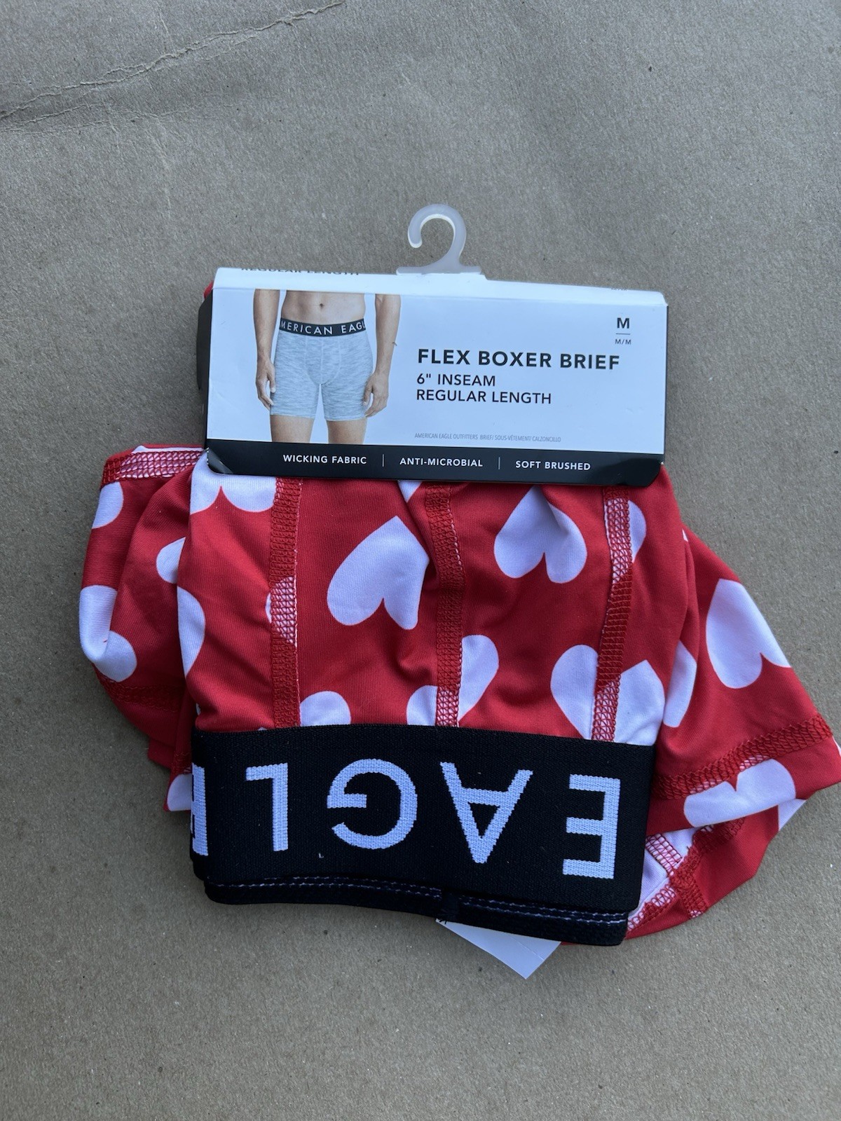 American Eagle Mens Flex BOXER BRIEF 6'' Inseam REGULAR length Size M