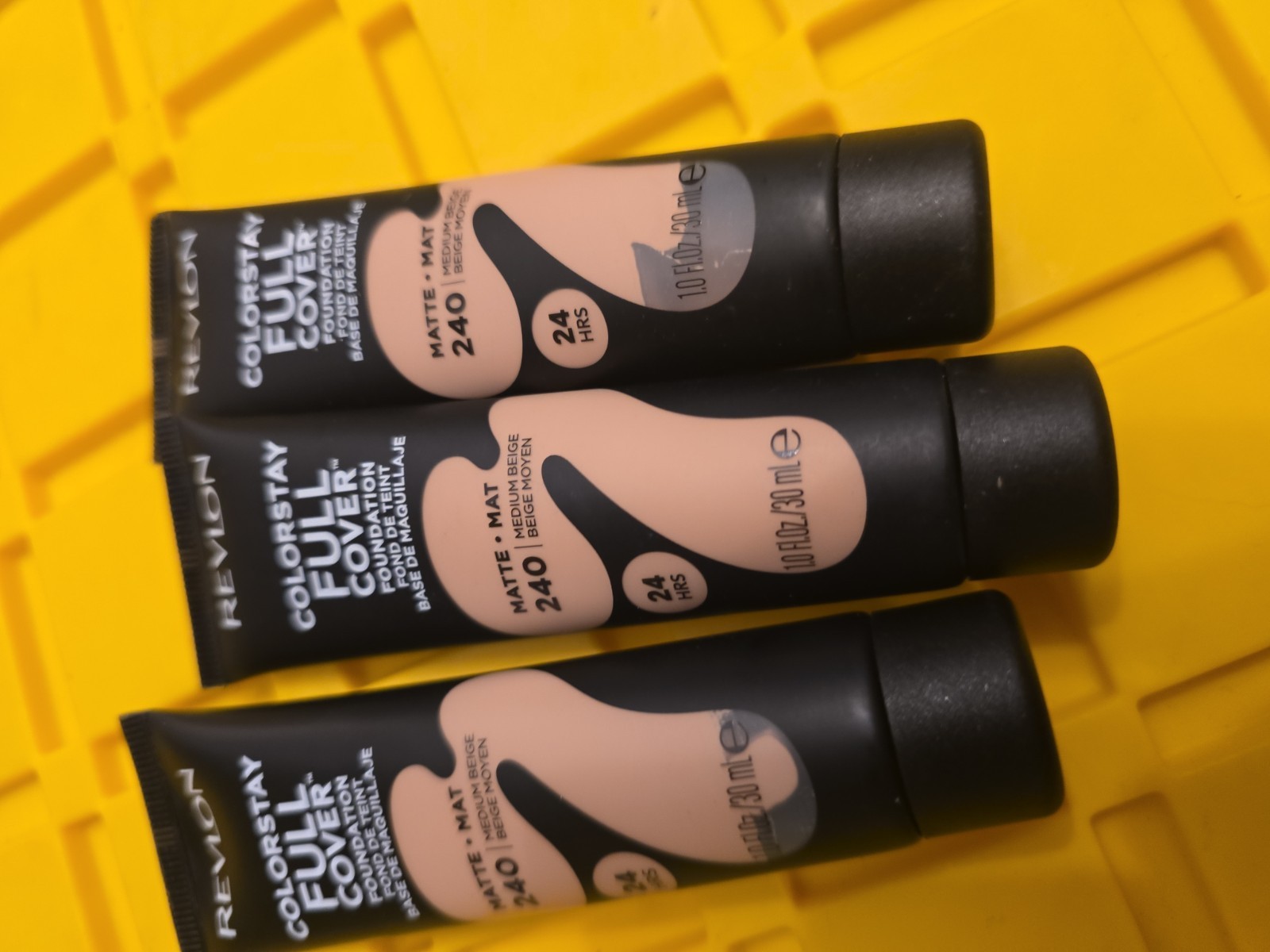 3x REVLON ~ Medium Beige (240) Colorstay Matte Full Cover Foundation