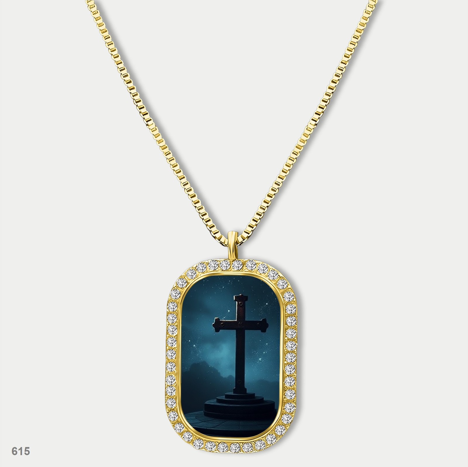 Stunning Jesus Christ Crucifix Cross Fashion Pendant Necklace Chain Photo Dog Ta