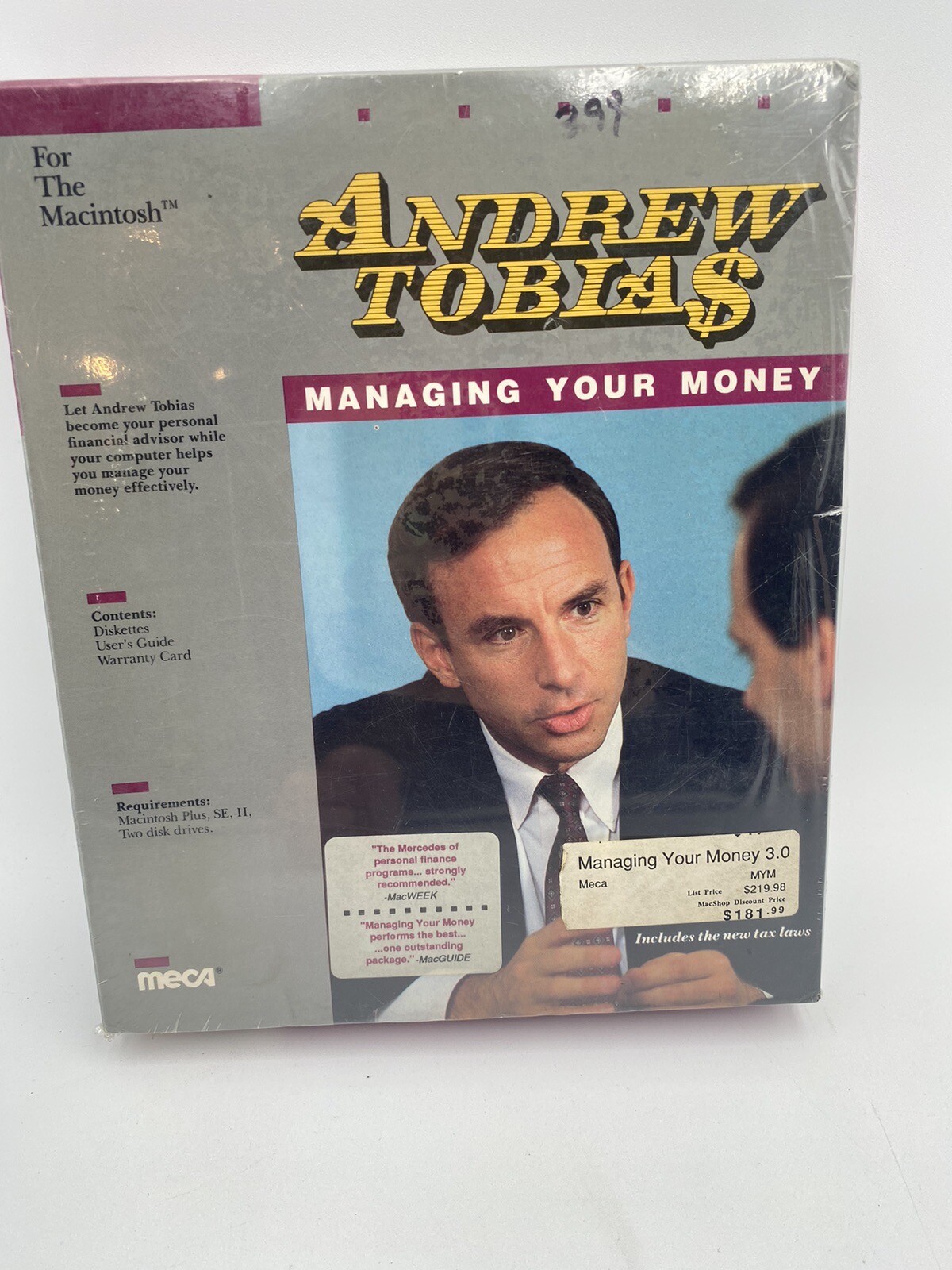 New Vintage Andrew Tobias’ Managing Your Money 3.0 MAC 3.5" Floppy Meca Sealed
