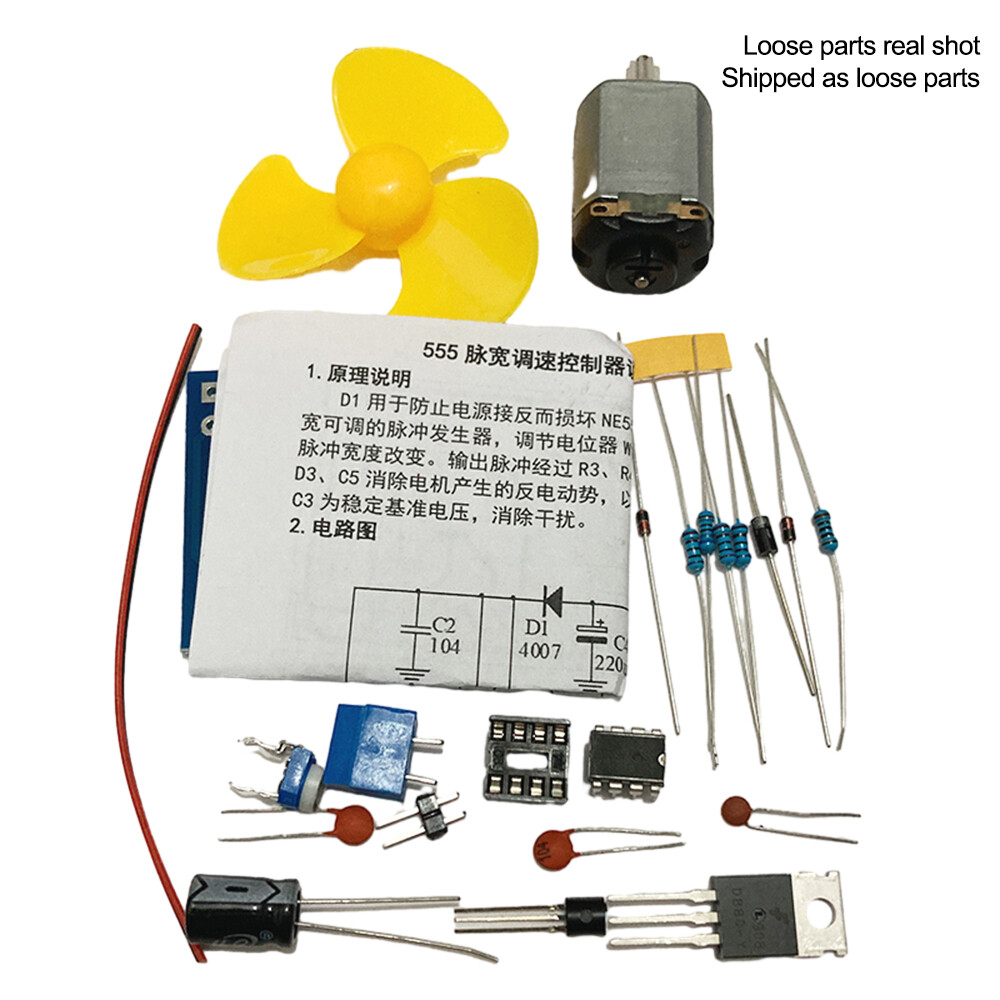 DC4.5V NE555 Pulse Width Motor Speed Controller Kit DIY Teaching Electronic