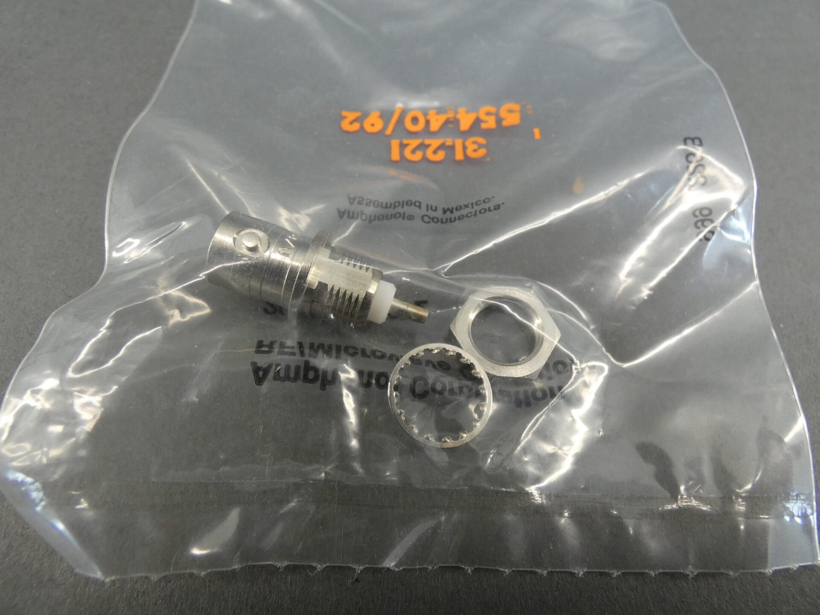 Amphenol 31-221 Straight Bulkhead Connector - NEW Surplus!