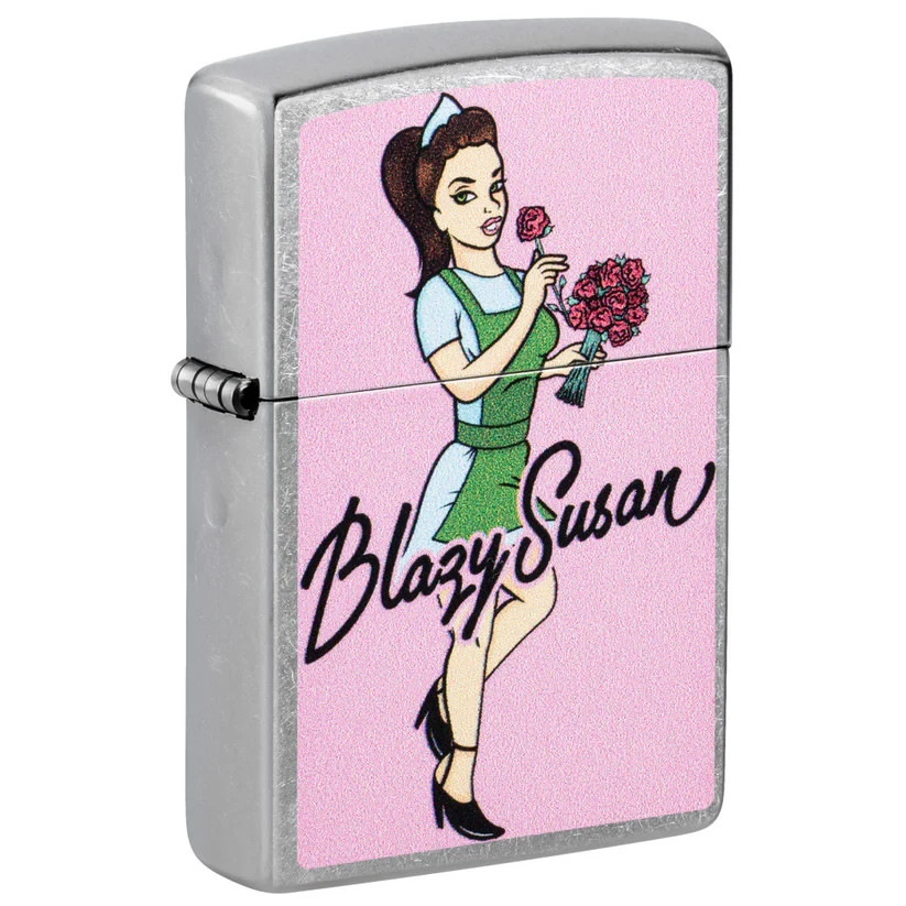 Zippo Blazy Susan Bouquet Design Street Chrome Color Image 47193