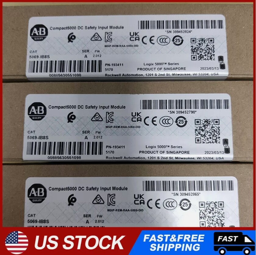 New AB 5069-IB8S Safety Input Module 24VDC 5069IB8S US Free Tax