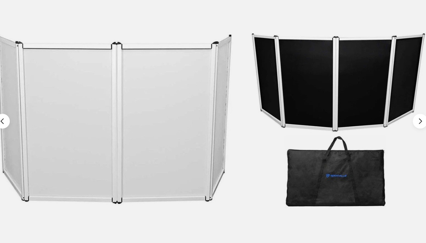 Rockville DJ Event Facade Light Weight Metal Frame Booth w/Black+White Scrim+Bag