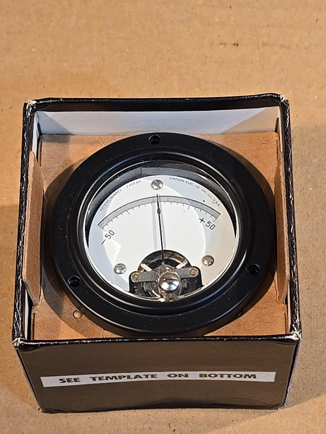 Milliamperes Simpson Electric Co. Direct Current SK-525-572 Gauge 50/50 NEW