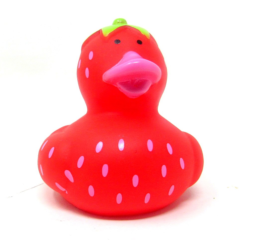 Strawberry Rubber Duck 2 inch Fruit Food Toy Gift Basket Jeep Cruise US Seller