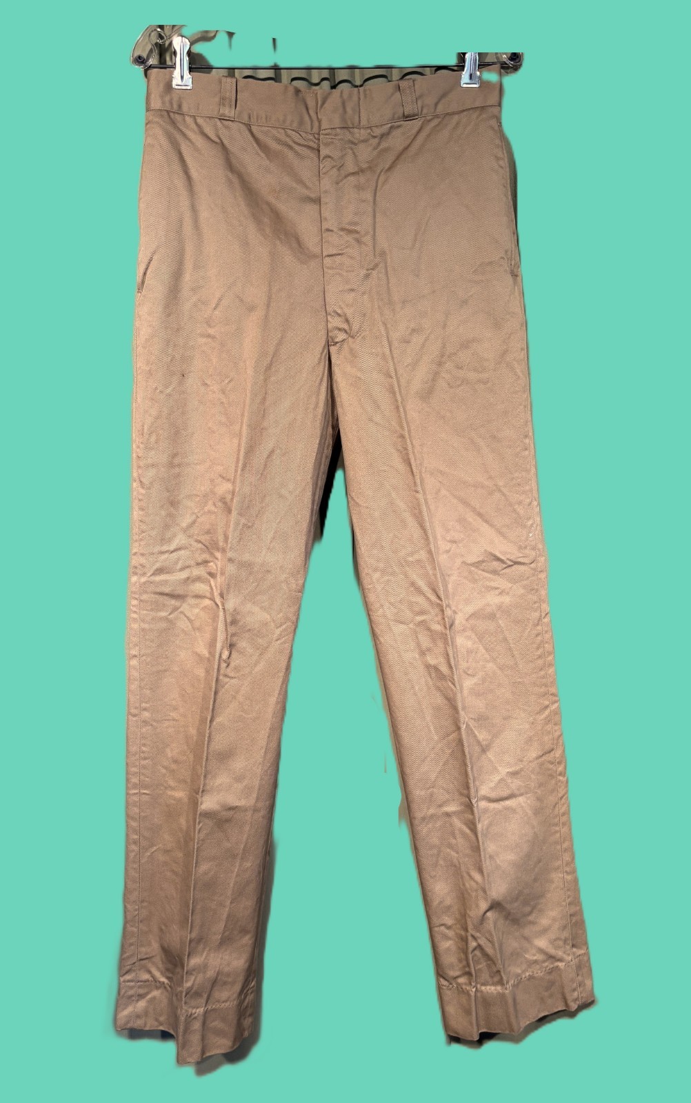 Vintage 80s-90s Men's US Army Gulf War Khaki Cotton Twill Uniform Pants 32x32