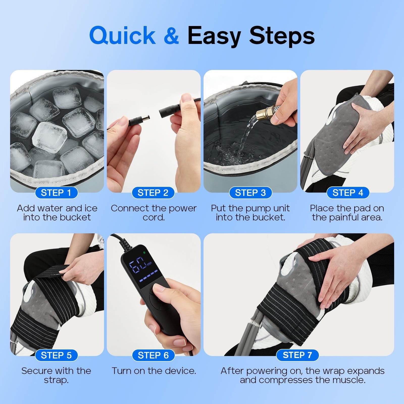 Cold Therapy Machine with Programmable Timer: Portable Ice Therapy Knee Surgery