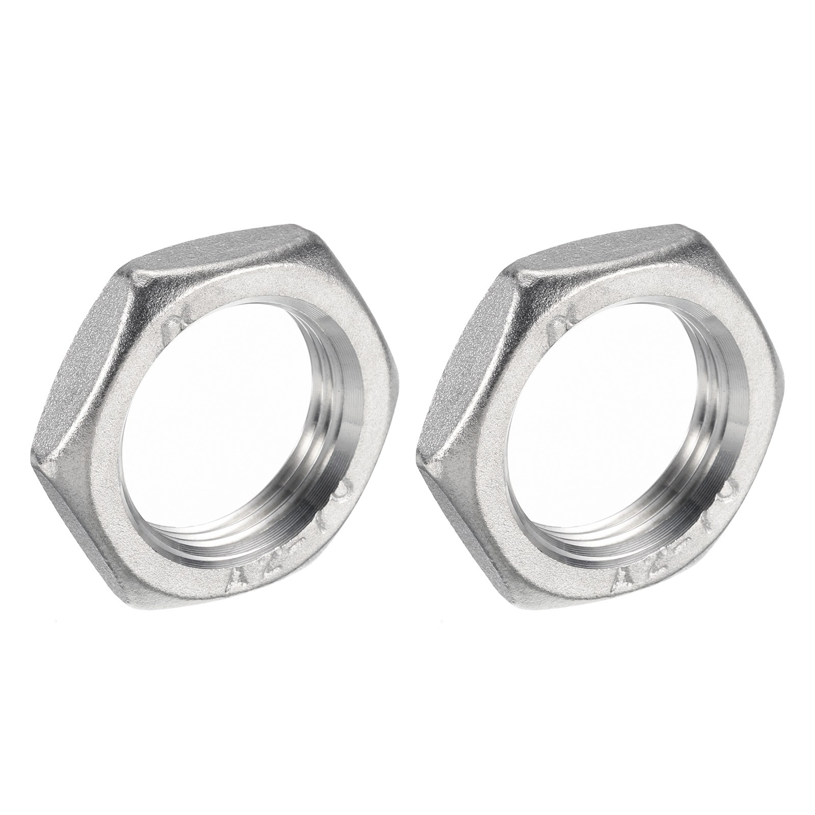 2 Pcs Cast Pipe Fitting Hex Locknut Nut g 3/4" Female Thread (DN20)
