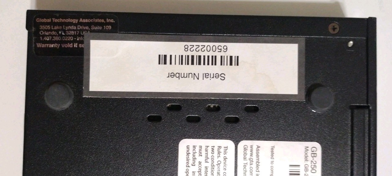 Global Technology Associates GB-250 Rev B Firewall