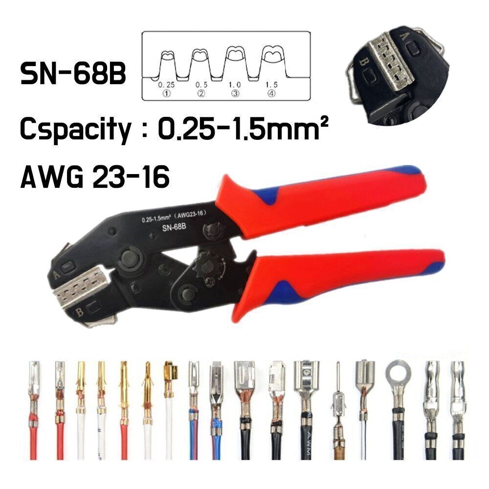 For  Terminal  0.25-1.5mm² SN-68B Crimping Plier Crimper Tool