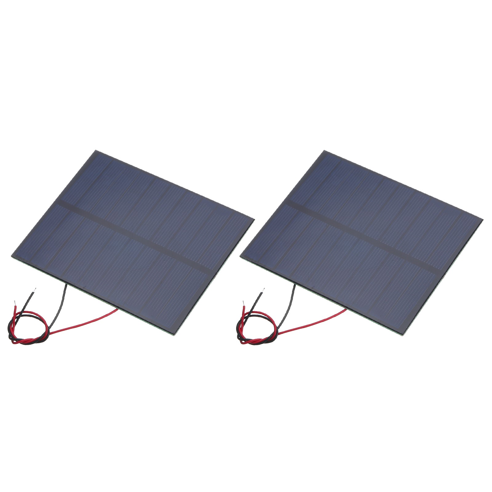 2 Pcs 5V 1.15W 230mA Mini Solar Panels with 2 Cable, 100.8mm x 82.5mm