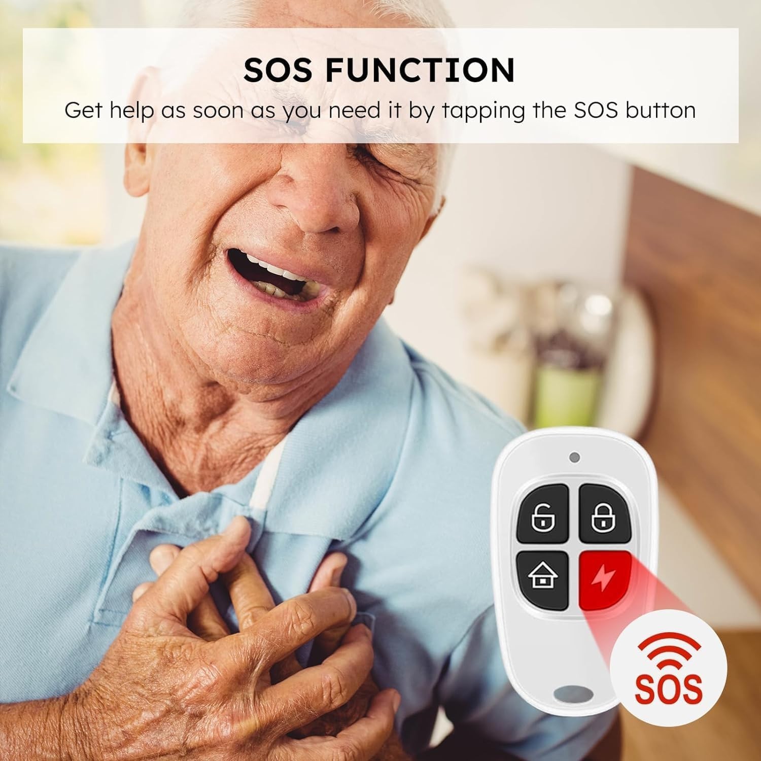 Smart Home Compatible Security System with Wireless Door and Motion Sensors