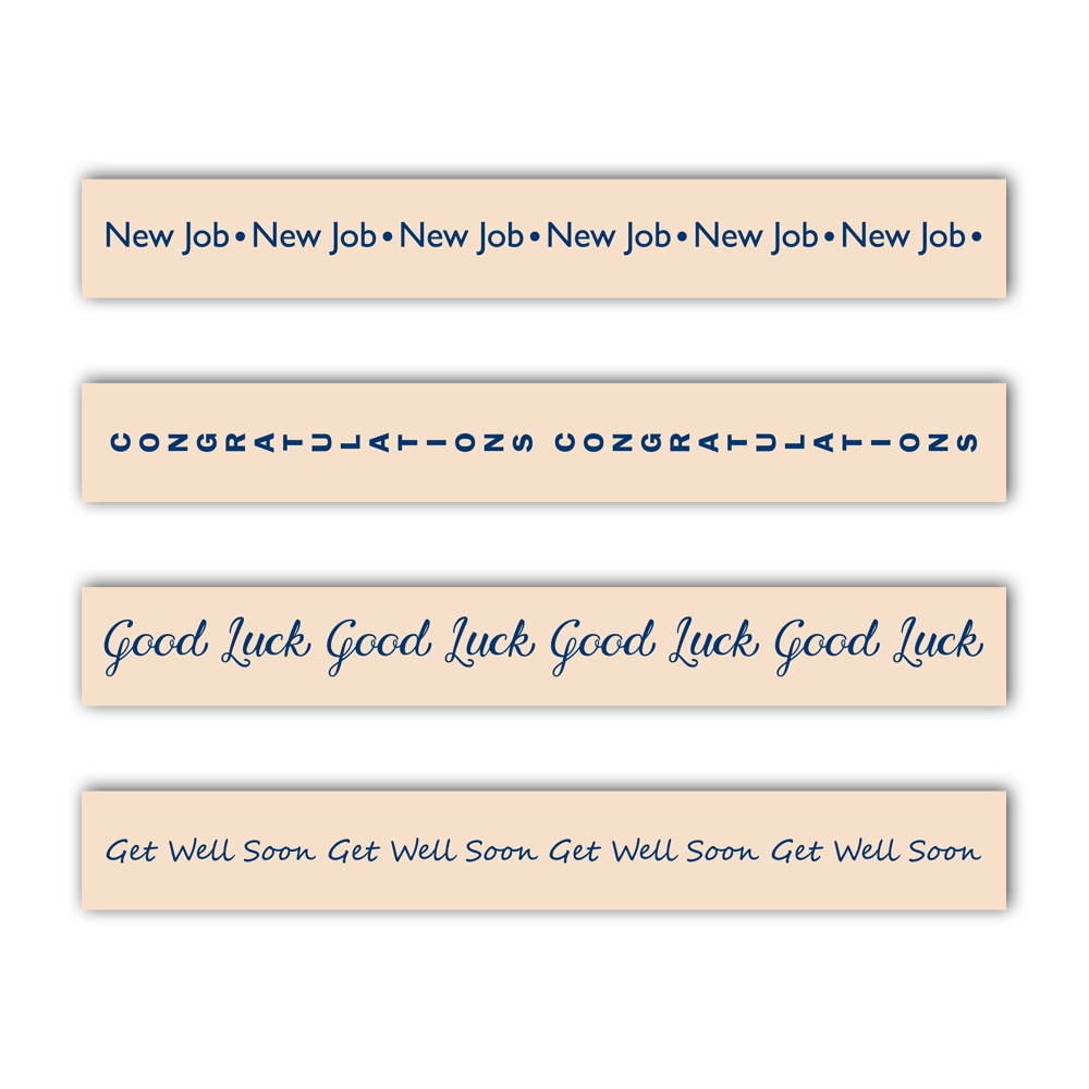 TATTERED LACE Embossing Sentiment Coll SET 3 Get Well Good Luck Congratulation