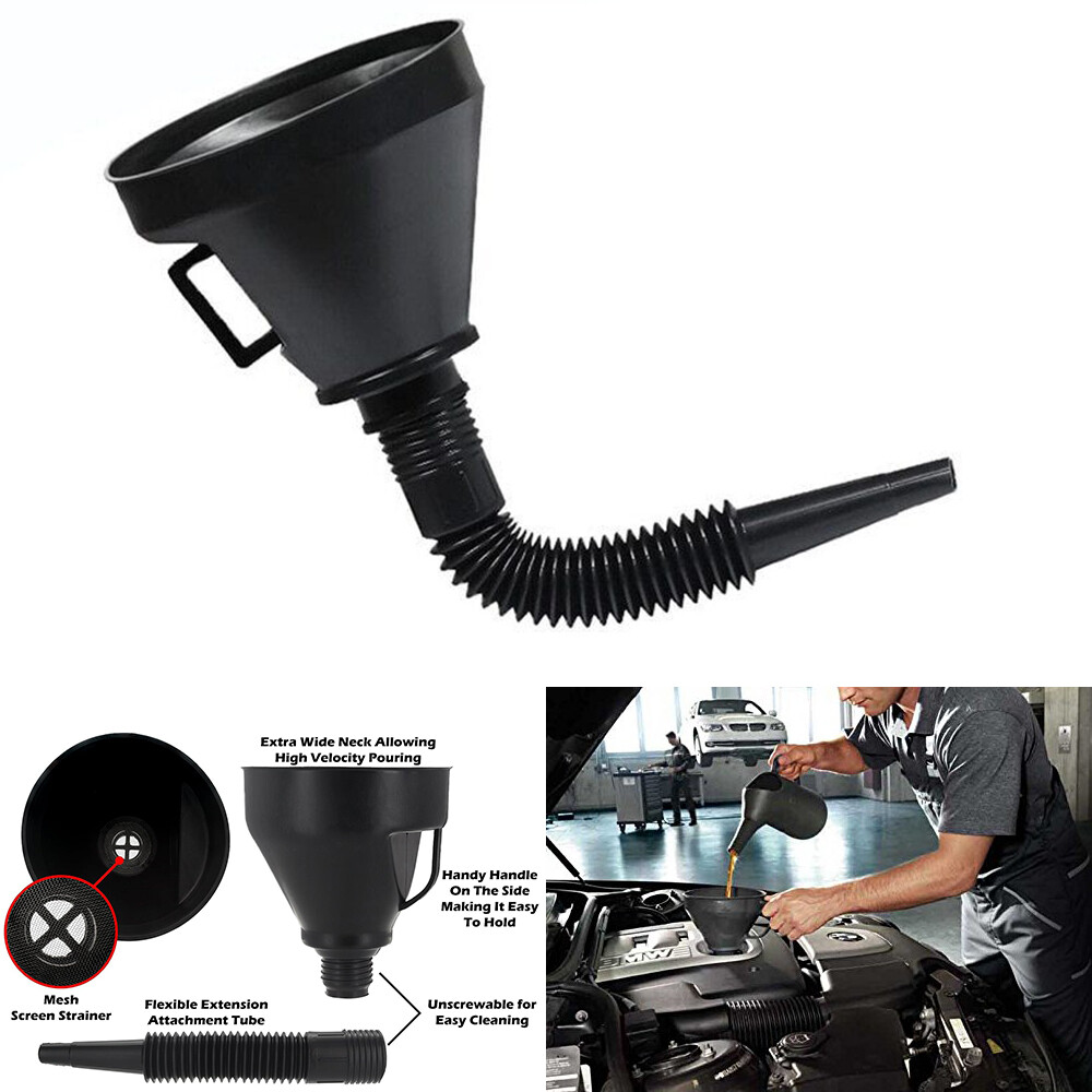 Engine Refueling Funnel with Filter for Car Motorcycle Gasoline Filling Funnel