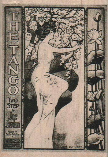 The Tango 2 1/2 x 3 1/2" Rubber Stamp, Ad Stamp, Mixed Media
