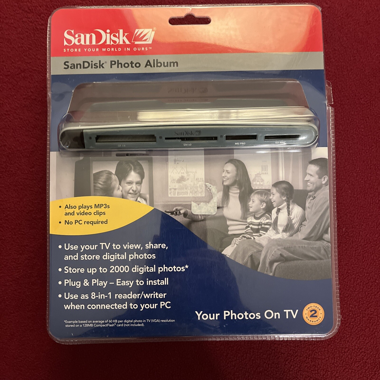 SANDISK Shoot & Store Digital Photo Album/Card Reader SDV2-A (View Photos on TV)