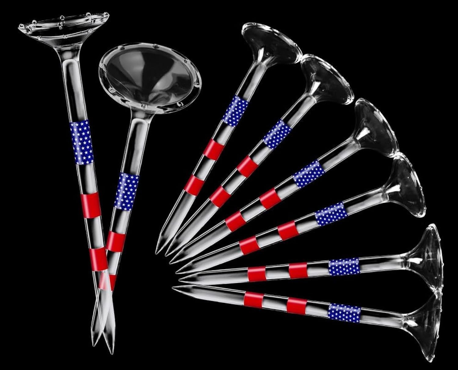 EagleGlo Golf Tees, Tees 3 1/4'' Unbreakable Transparent transparent