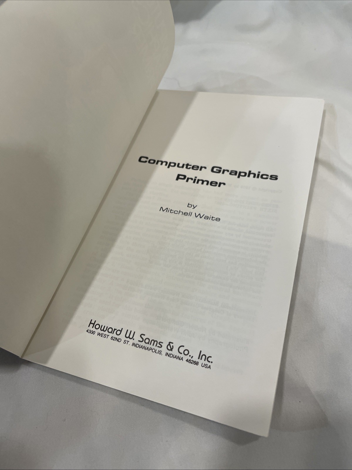 Computer Graphics Primer by Mitchell Waite