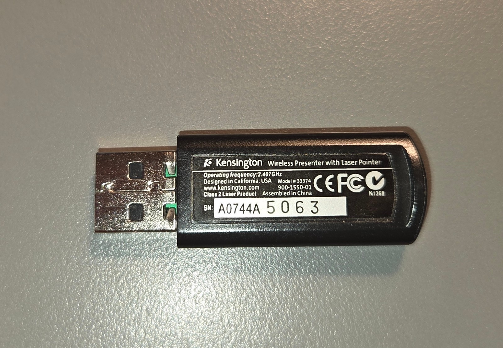 Kensington Dongle ONLY for model 33374 laser presenter