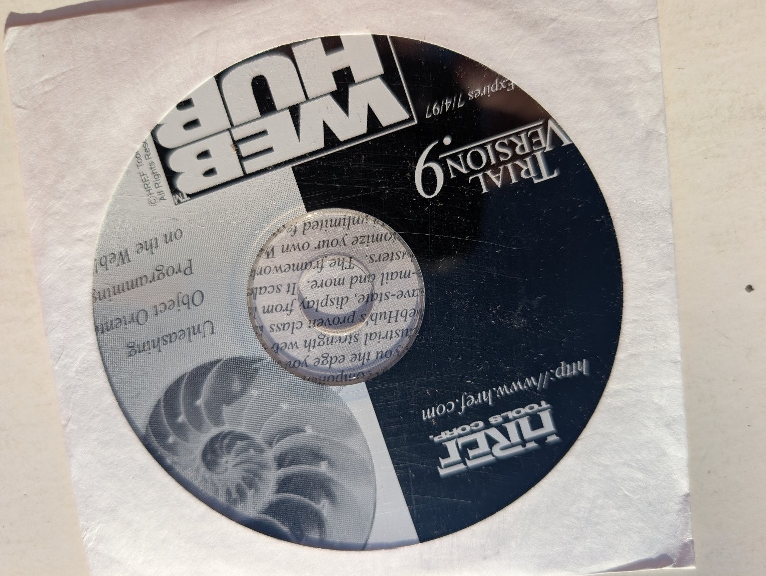 HREF TOOLS Corp WEB HUB Trial Version 6 Software CD-ROM Expires 1/4/97