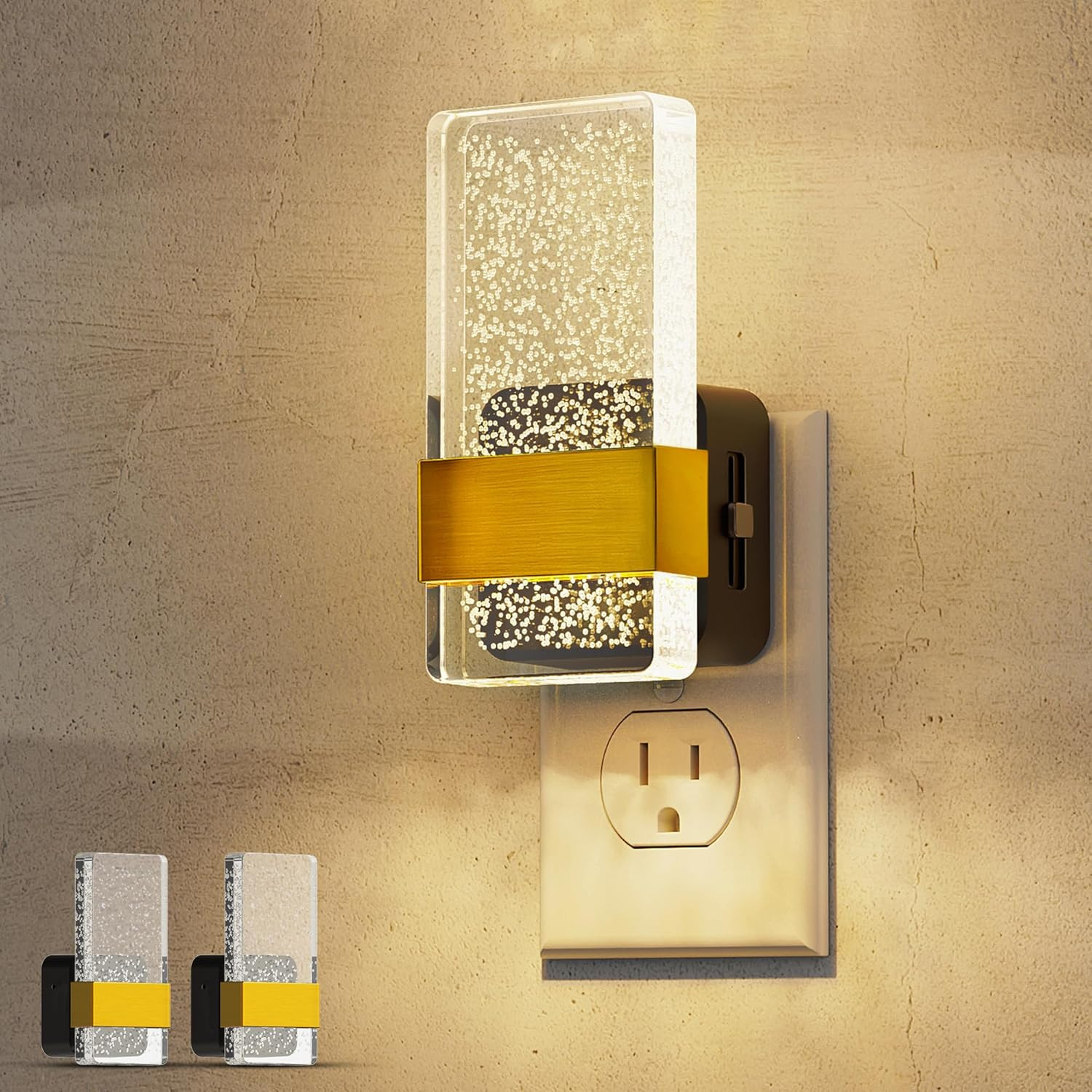 Night Lights Plug into Wall, 2 Pack Plug in Night Light LED with Dusk to Dawn Se