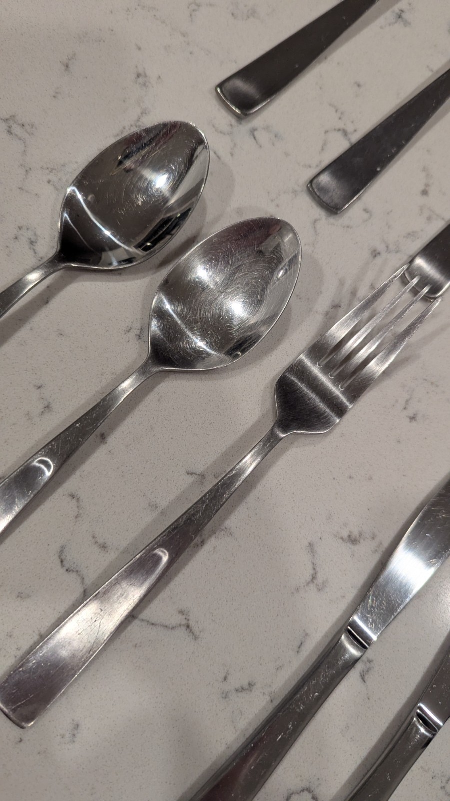 13 x International Mason Stainless Flatware Slotted Spoon Meat Fork Spoons Fork