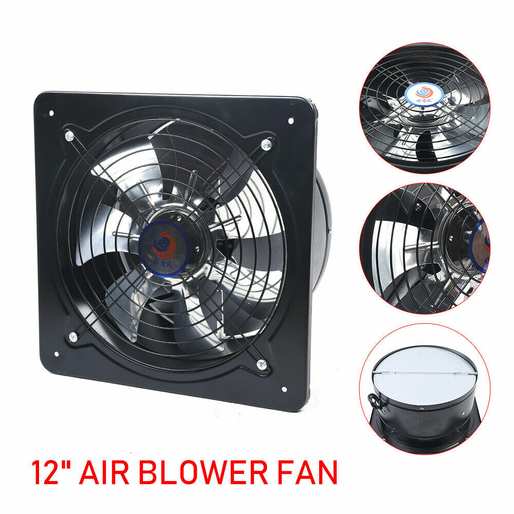 12" 300mm Air Extractor Fan Blower Ventilation Exhaust Fan Axial fan & Grill