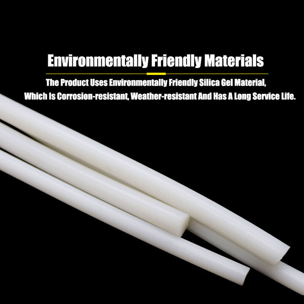 Solid Silicone Cord Bar Strip Dia 1mm-25mm White Rubber Seal Insulation Door