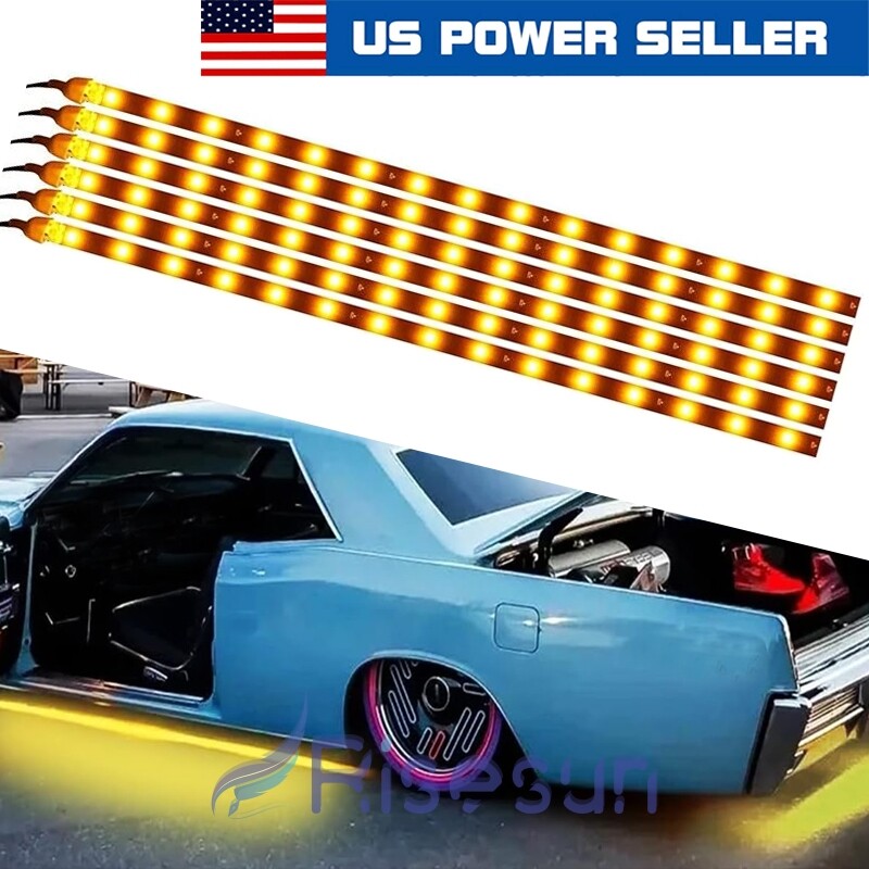 12V Tiras de Luz 15LED para Carros Coche Motos Camión Embarcación Luces Decor