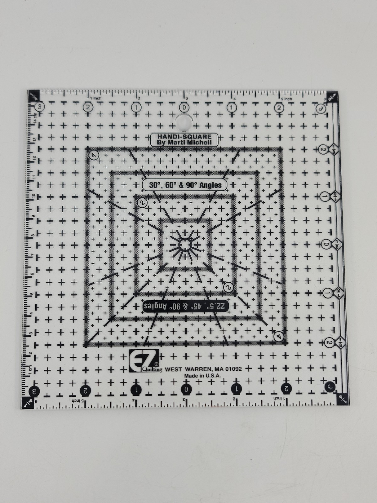 EZ Quilting Crafts Handi Square & Angles by  Marti Michell 6.5" x 6.5" Acrylic