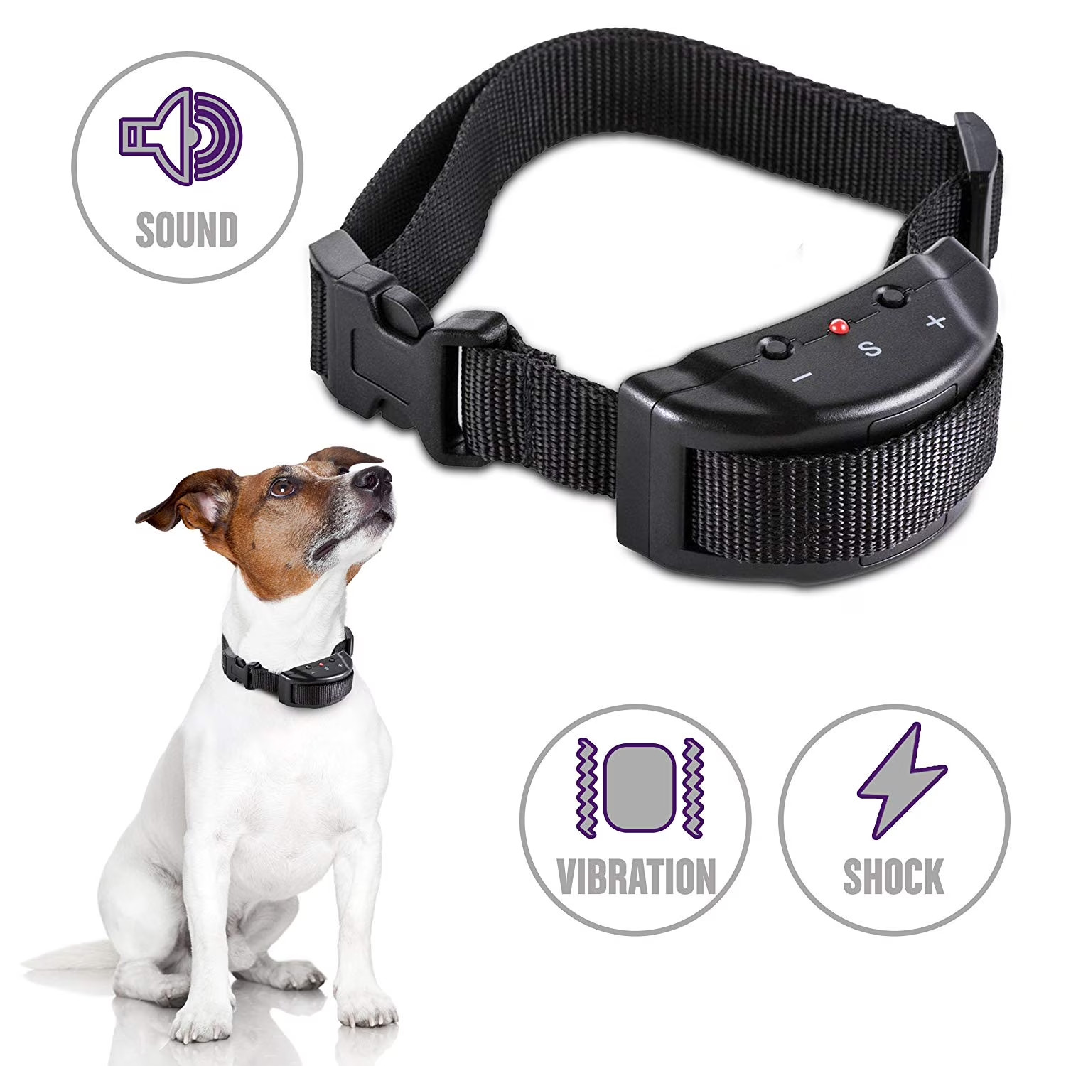 Automatic Anti Bark Barking Dog Shock Control Collar Device Large Medium Small
