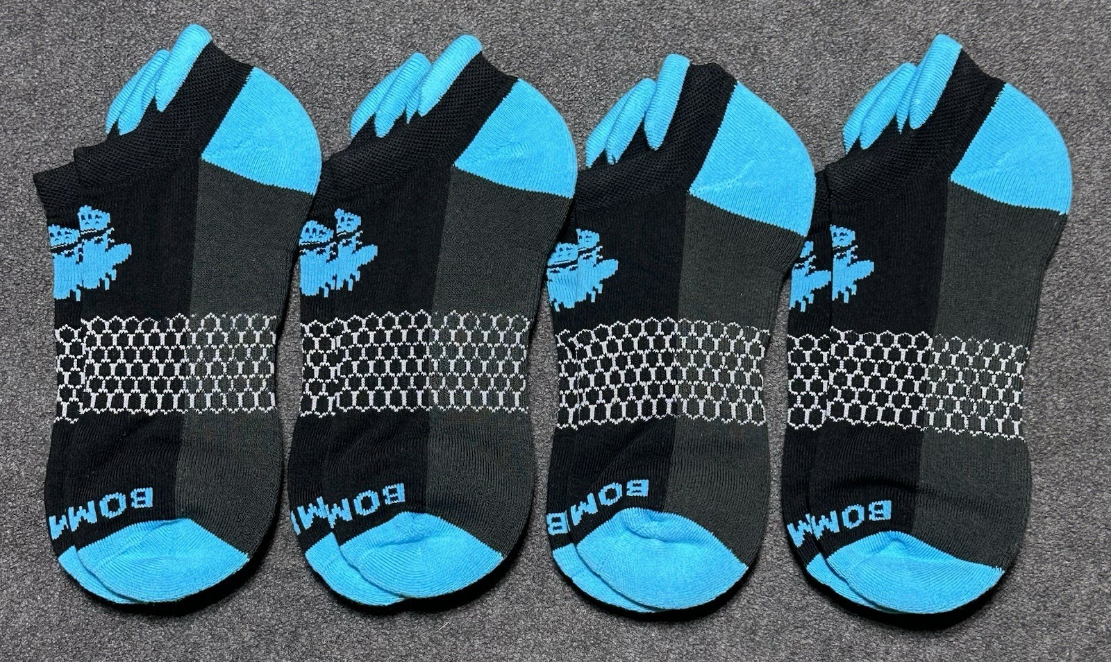 Bombas 4-Pack Unisex Ankle Multicolor Socks Medium NWT