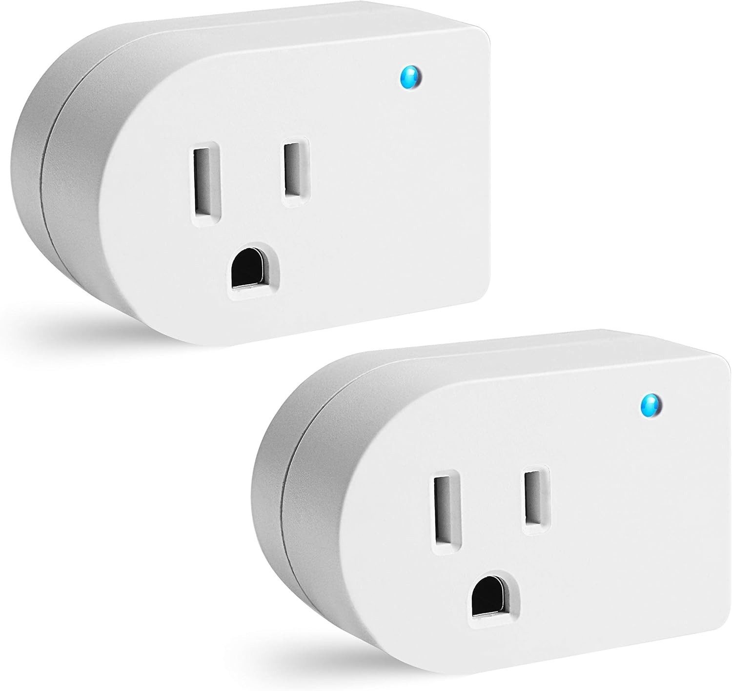 Compact Grounded Outlet Adapter with Indicator Light – 245J Protection, 2 Pack
