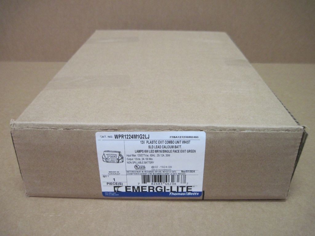 Thomas & Betts WPR1224M1G2LJ White Premier Combination Unit LED Exit
