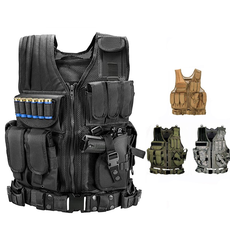 Tactical Vest Military Combat Army Armor Vests Molle Airsoft Plate Carrier Swat