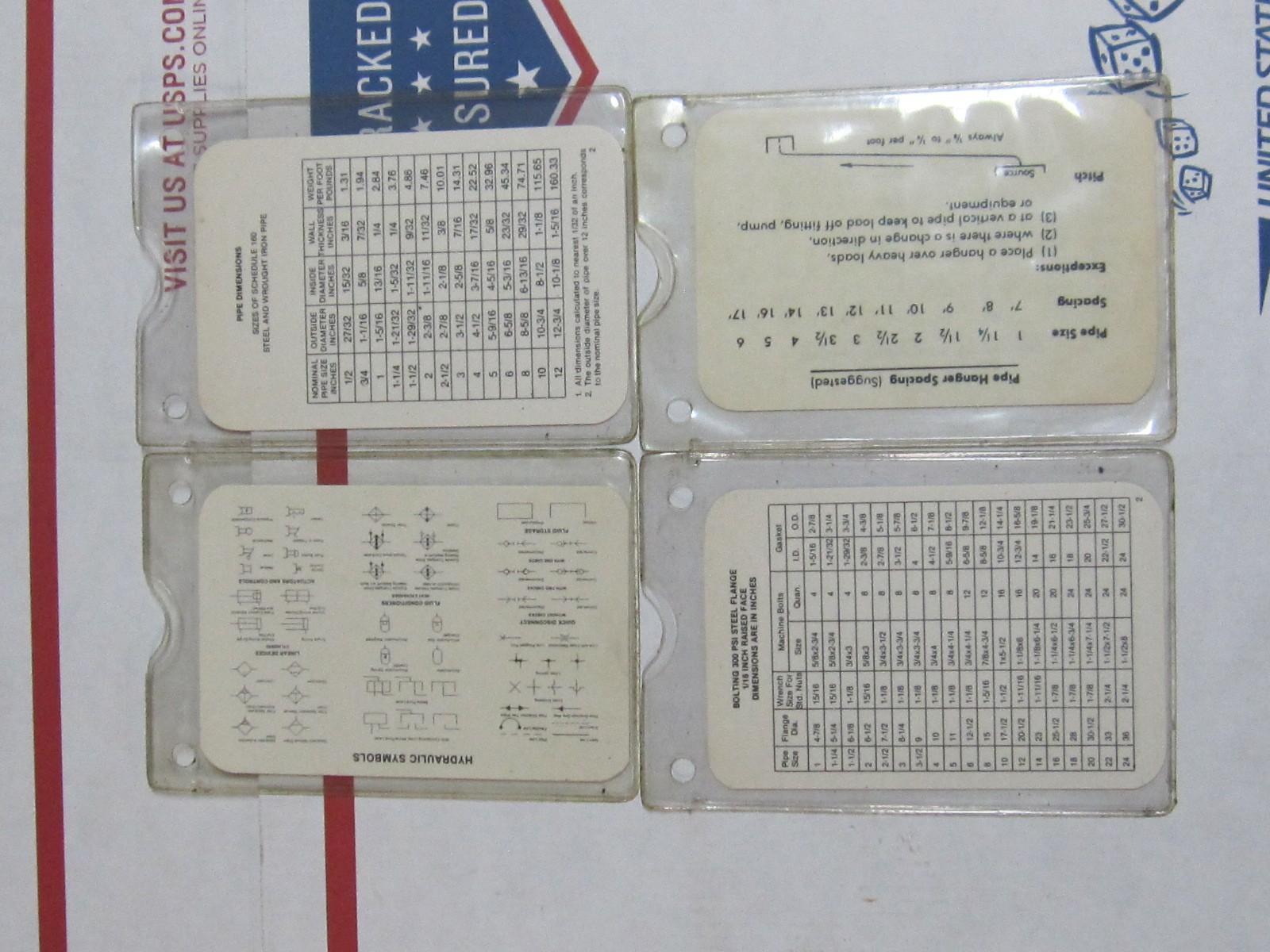 Vintage Shop Technical Reference Cards 18 Two Sided & Sleeved U.S.A.