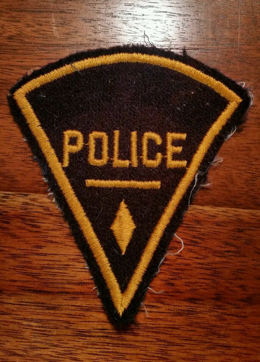Early vintage Police Dept Black with Gold stitching  patch